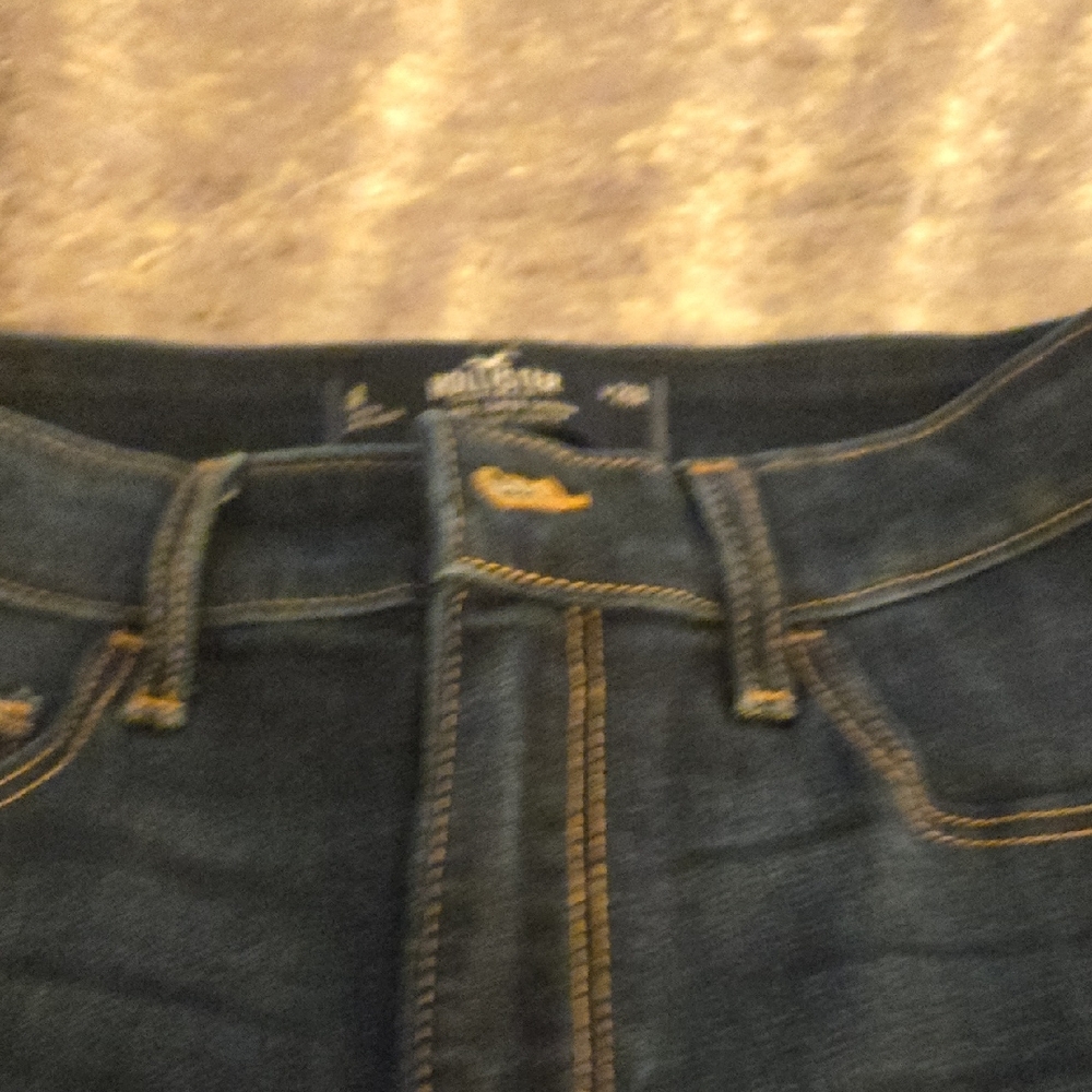 Hollister Women's High Rise Skinny Jeans Dark Blue